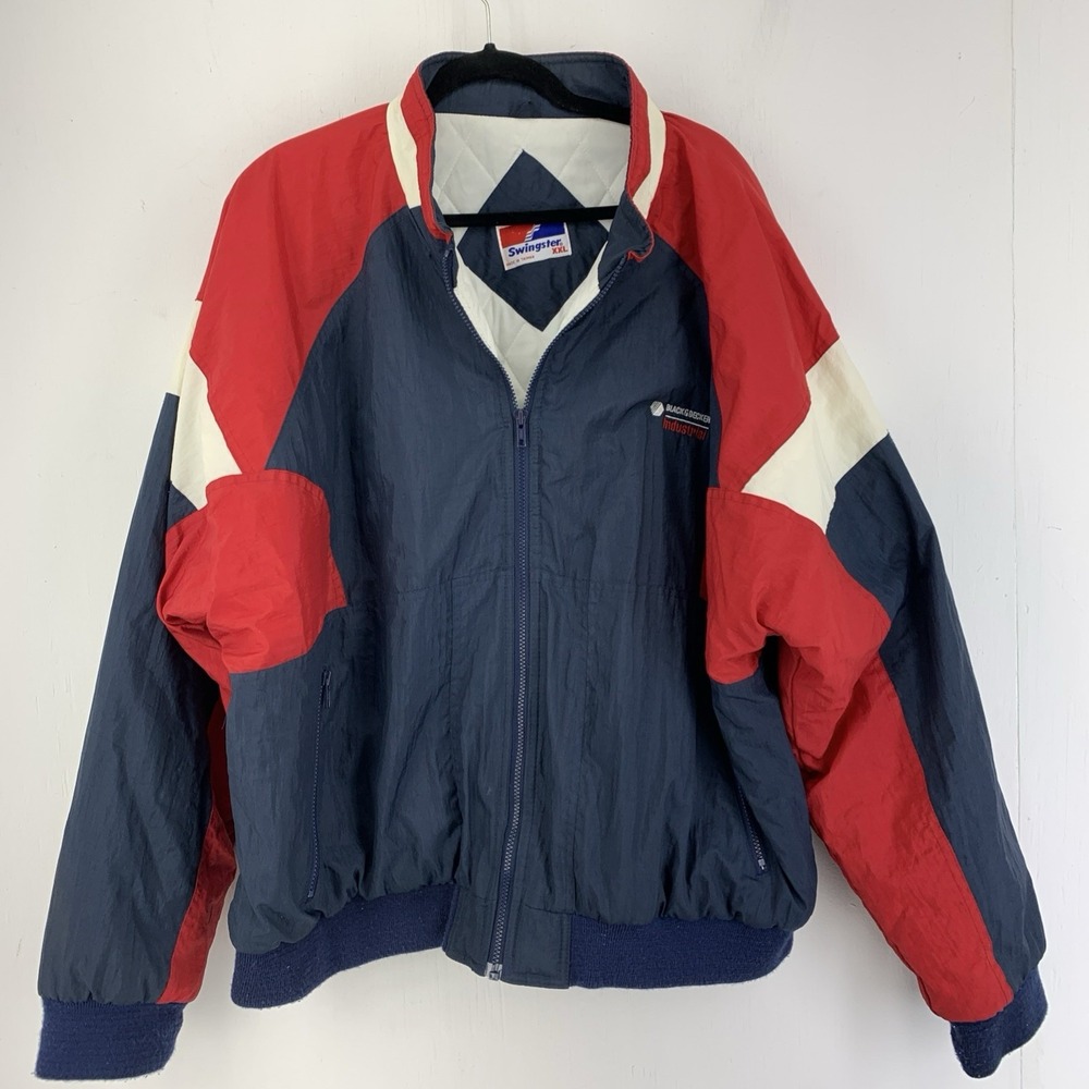 Vintage Swingster Men's XXL Puffer Jacket Full Zip Gorp Camp Grunge Quilted Work
